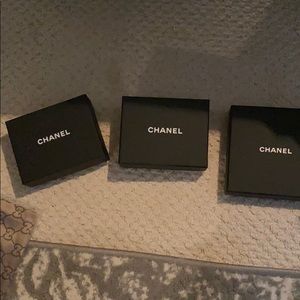 3 authentic Chanel earring/jewelry boxes